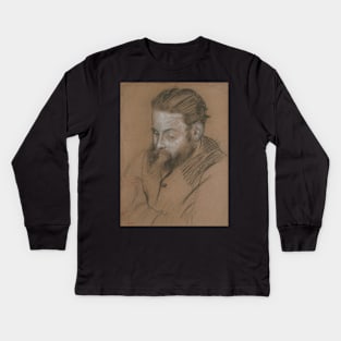 Diego Martelli by Edgar Degas Kids Long Sleeve T-Shirt